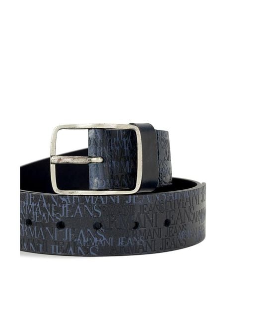 Armani Jeans Blue Logo Belt for men