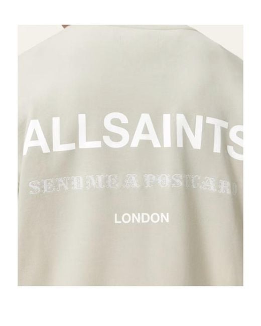 AllSaints White Dreamer Oversized Crew Neck Sweatshirt for men