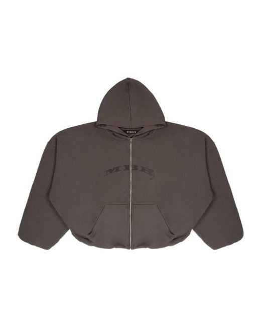 M I S B H V Brown Inflated Mbh Devil Zip-Up Hoodie for men