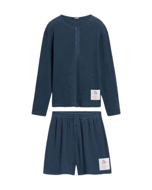Jacquemus Blue Cotton Playsuit