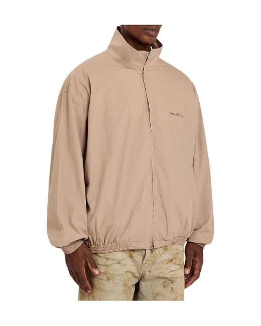 Acne Natural Cotton Zip-Up Jacket for men