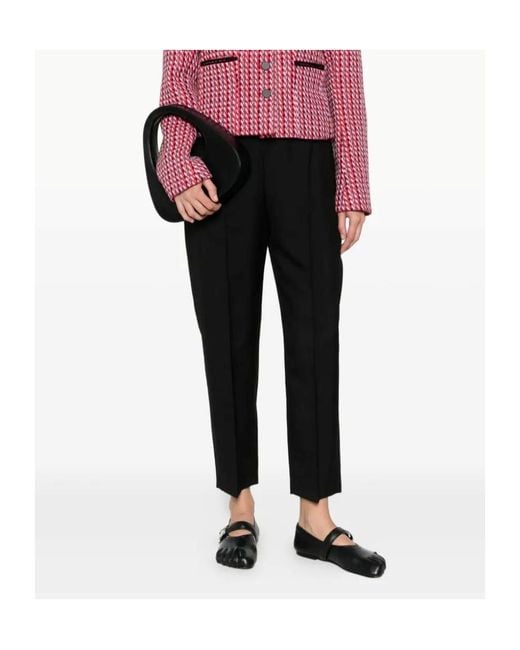 Marni Black Pressed-Crease Trousers