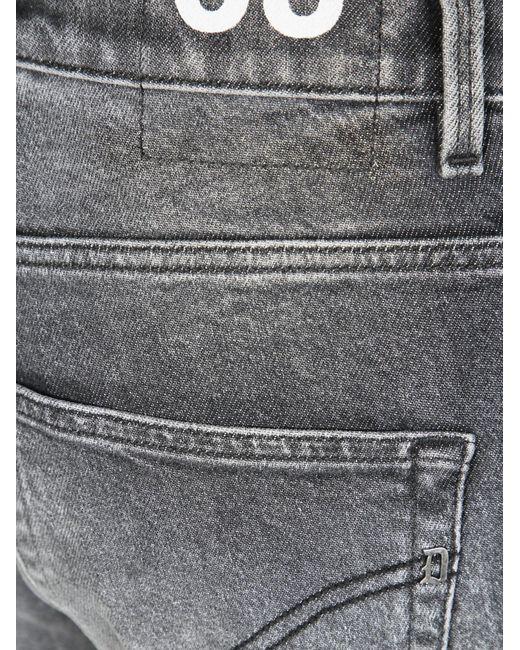 Dondup Gray Logo Jeans for men