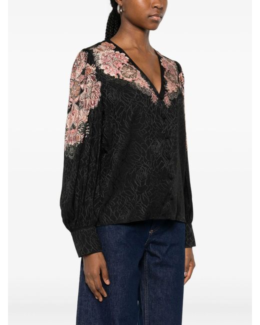Twinset Black Floral Shirt