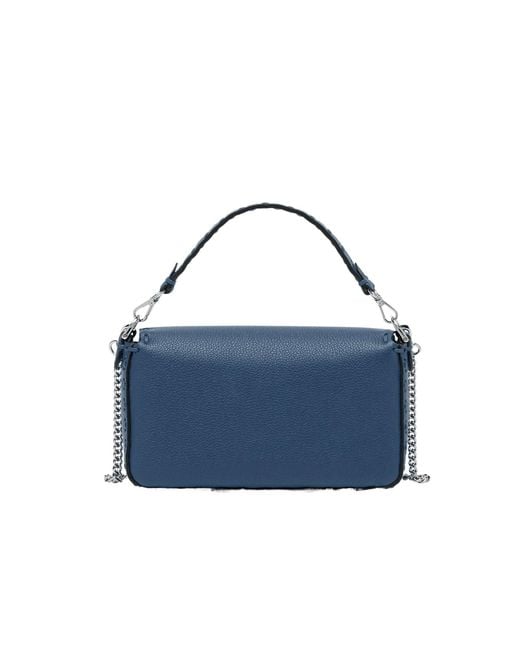 Fendi Blue Baguette Mini Shoulder Bag