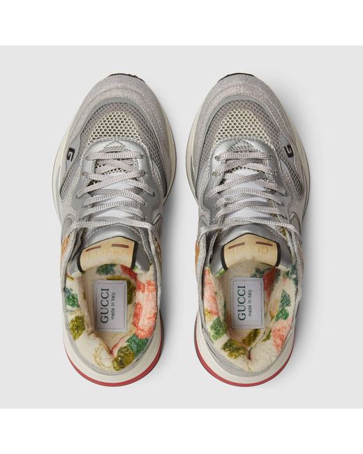 Gucci Gray Ultrapace Low-Top Sneakers
