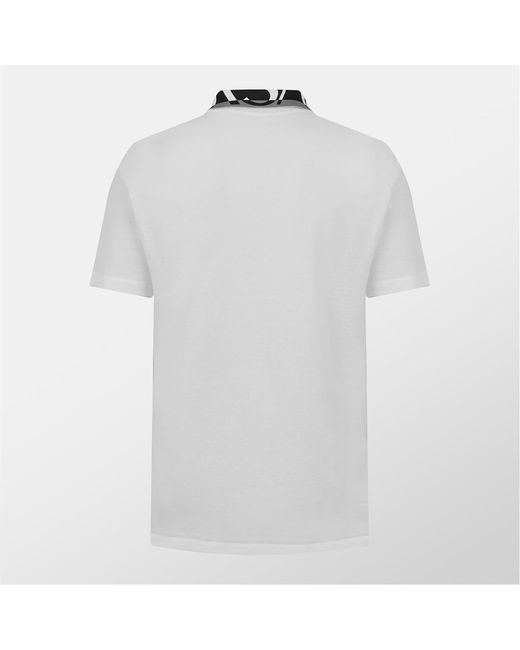 Versace White Short-Sleeved Polo Shirt for men