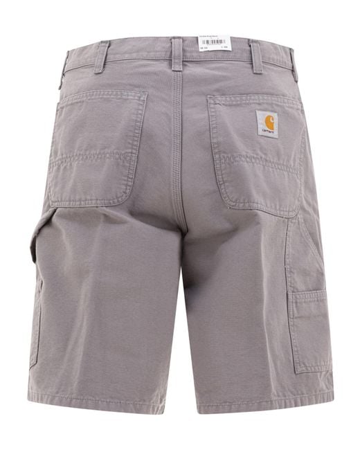 Carhartt Gray Double Knee Relaxed Fit Shorts for men