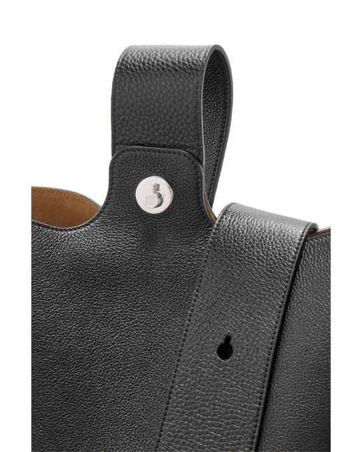 Loewe Black Large Pebble Bucket for men