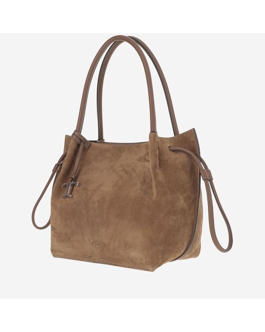 Tod's Brown Drawstring Shoulder Bag