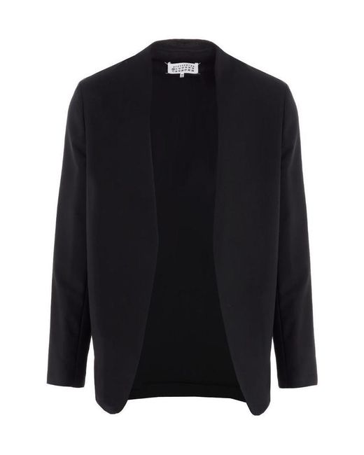 Maison Margiela Blue Single-Breasted V-Neck Blazer for men