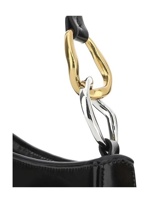 Staud Black Ollie Zipped Shoulder Bag