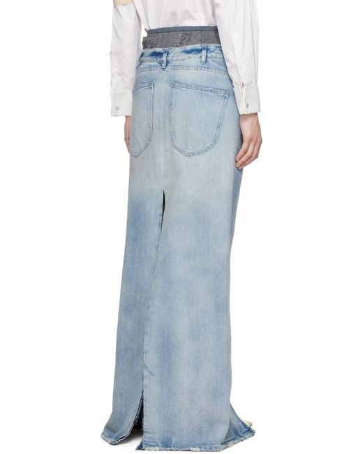 Maison Margiela Blue Anonymity Of The Lining Denim Skirt