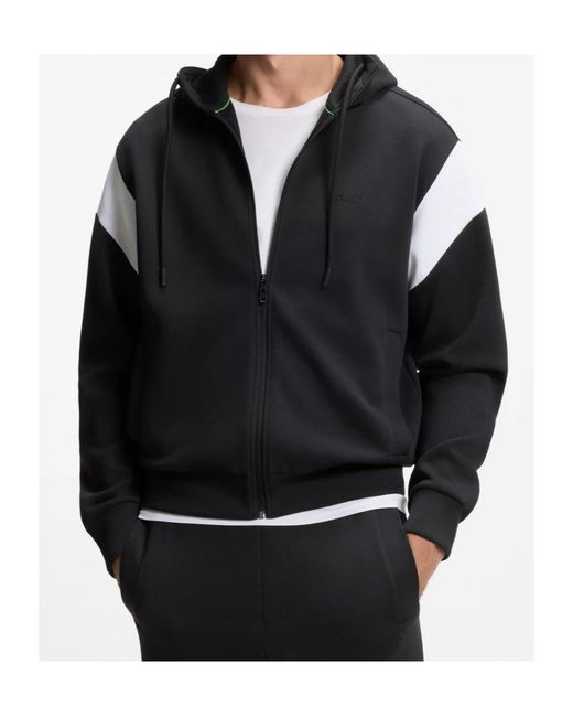 Boss Black Regular-Fit Zip-Up Sweatshirt for men