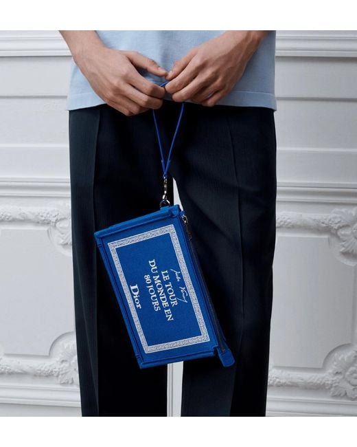 Dior Blue A5 Triangle Pouch for men