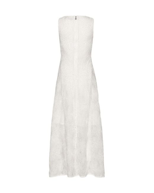 ROTATE BIRGER CHRISTENSEN White Mesh Maxi Dress