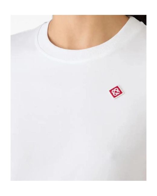 Casablanca White Logo-Detail T-Shirt