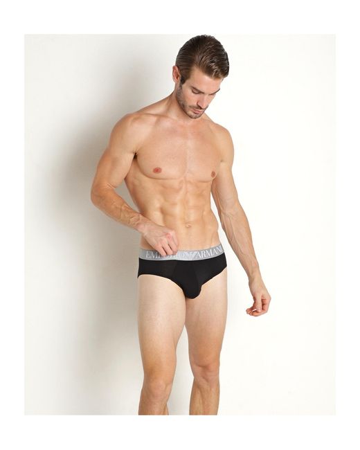 Emporio Armani Black Elastic Waist Underwear for men