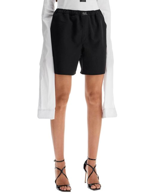 Coperni Black Elastic Waist Shorts