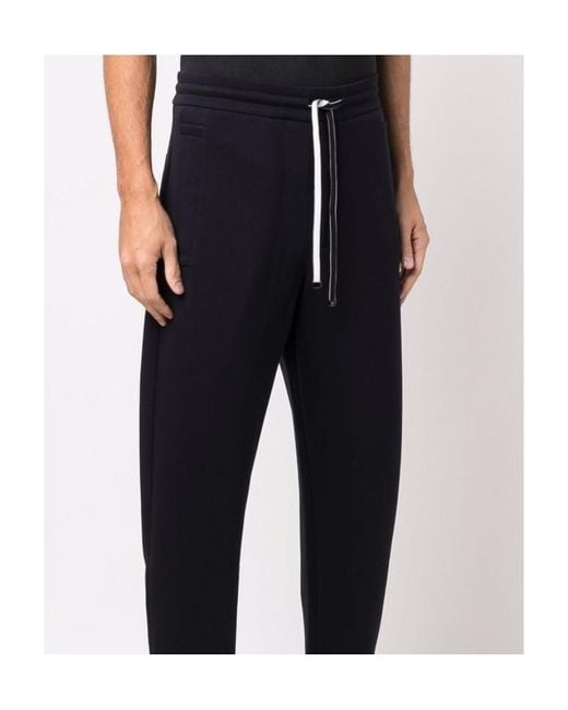 Emporio Armani Blue Elasticated Waist Drawstring Track Pants for men