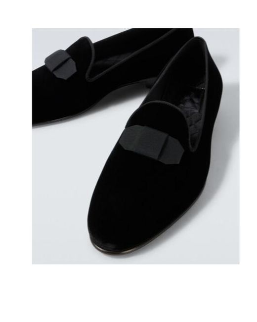 Brioni Black Velvet Loafers for men