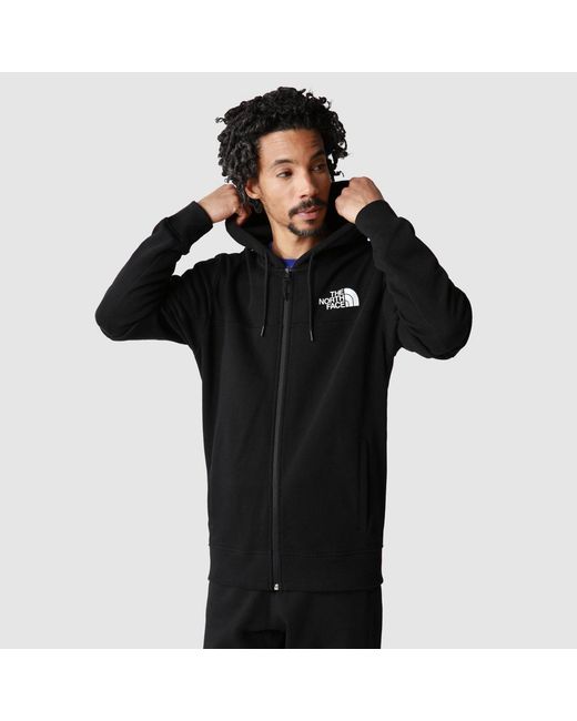 The North Face Black Logo-Print Zip-Up Hoodie for men
