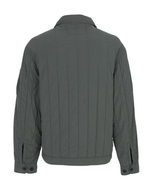 C P Company Gray Hooded Zip Jacket for men