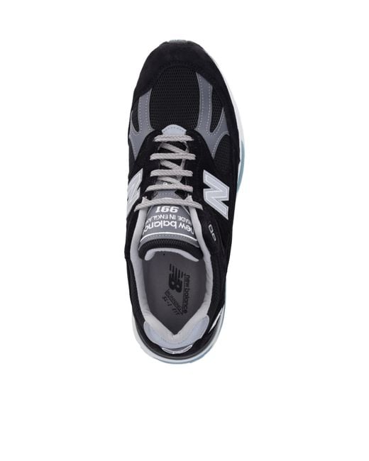 New Balance Black 991V2 Lace-Up Sneakers for men