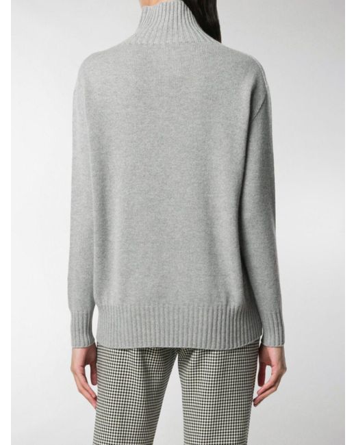 Max Mara Gray Turtleneck Pullover