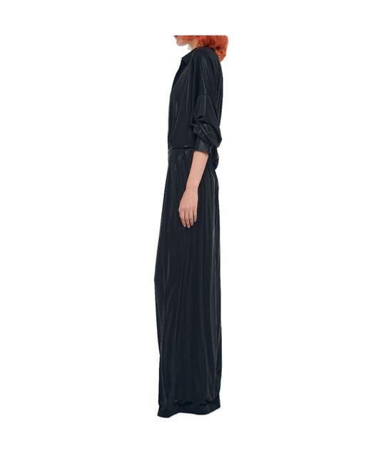 Norma Kamali Black Super Os Bf Nk Shirt Bodysuit