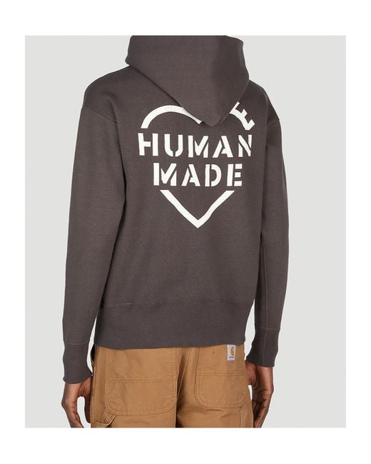 Human Made Black Hooded Sweater for men