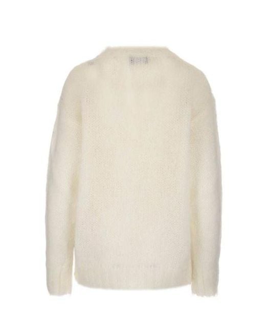 Moncler White Love Details Wool Pullover