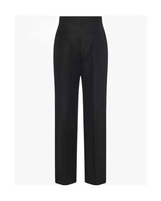 The Row Black Hector Straight-Leg Trousers