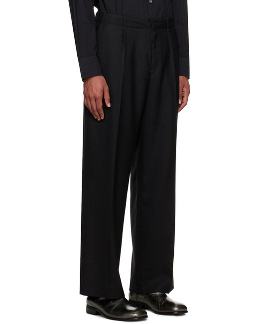 Our Legacy Black Pleated Pants for men