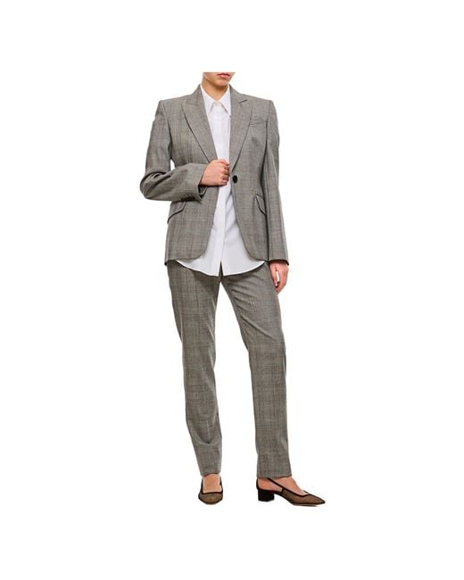 McQueen Gray Button Suit Jacket