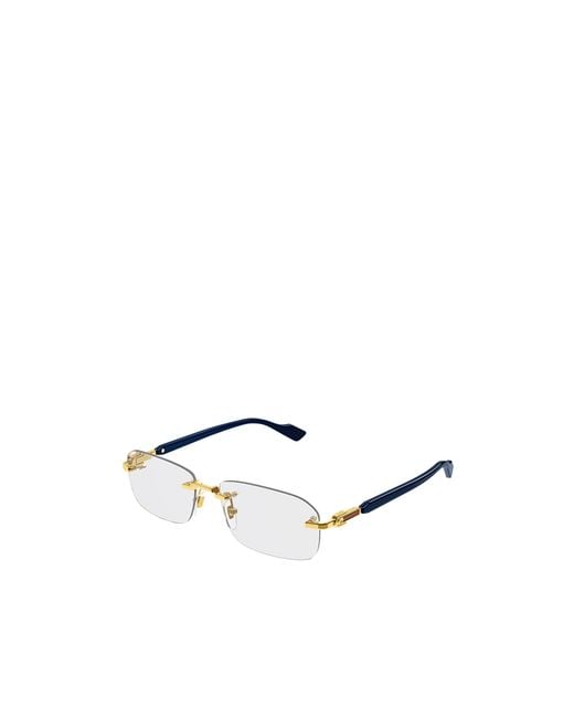 Gucci White Eyewear Rectangle Frame Glasses