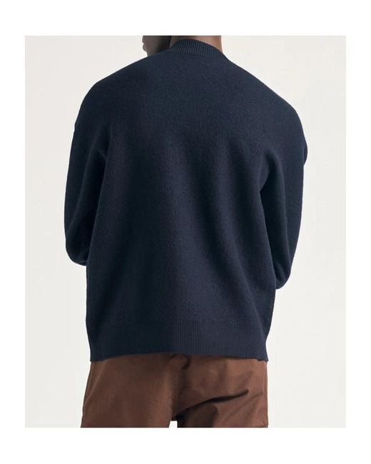 Norse Projects Blue Wool Crew Neck Sweater for men