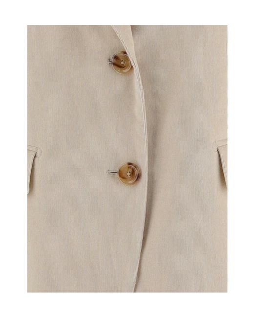 Lardini Natural Single-Breasted Blazer