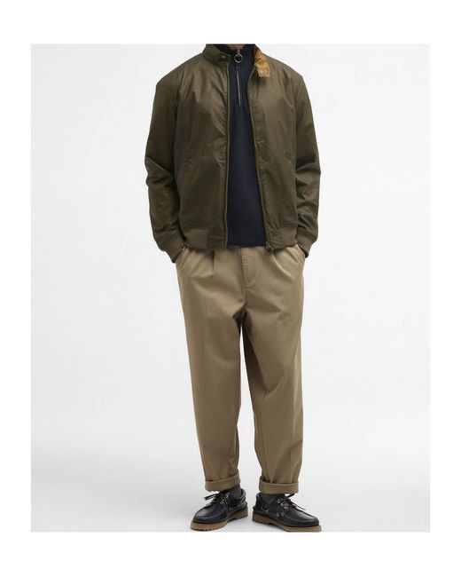 Barbour Green Royston High-Neck Jacket for men
