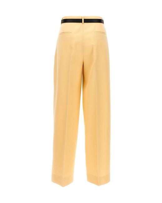 Jil Sander Yellow Straight-Leg Pocketed Trousers