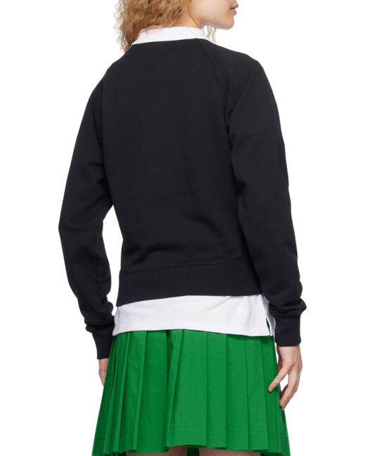 Maison Kitsuné Gray Logo-Patch Cotton Sweatshirt for men