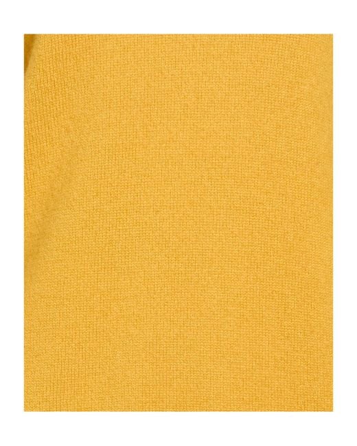 Max Mara Yellow Crew-Neck Knit Top