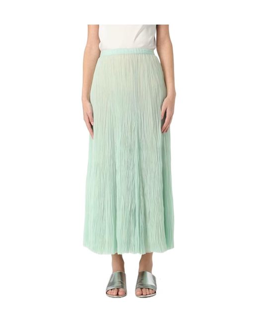 Fabiana Filippi Green Pleated Tulle Skirt