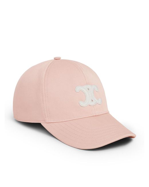 Céline Pink Triomphe Baseball Cap