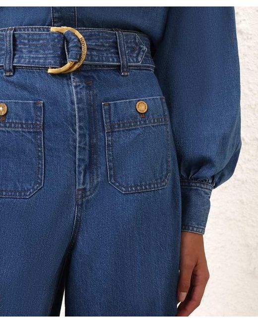 Zimmermann Blue Wide-Leg Jeans