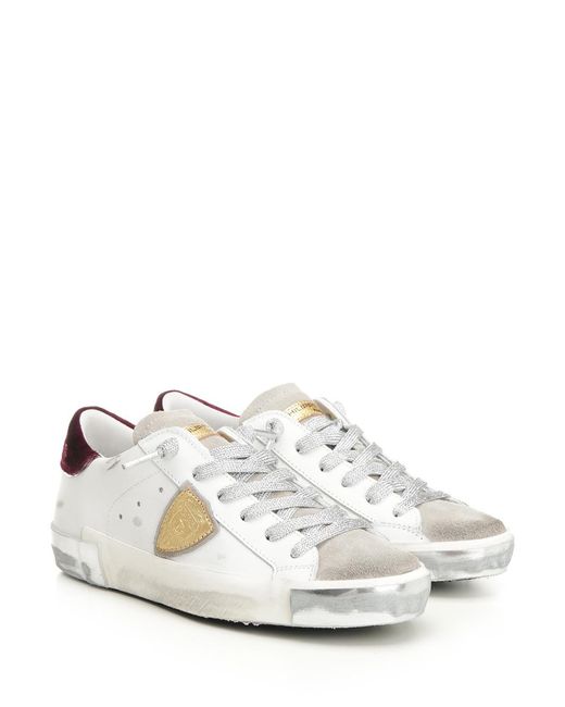 Philippe Model White Logo Strap Sneakers