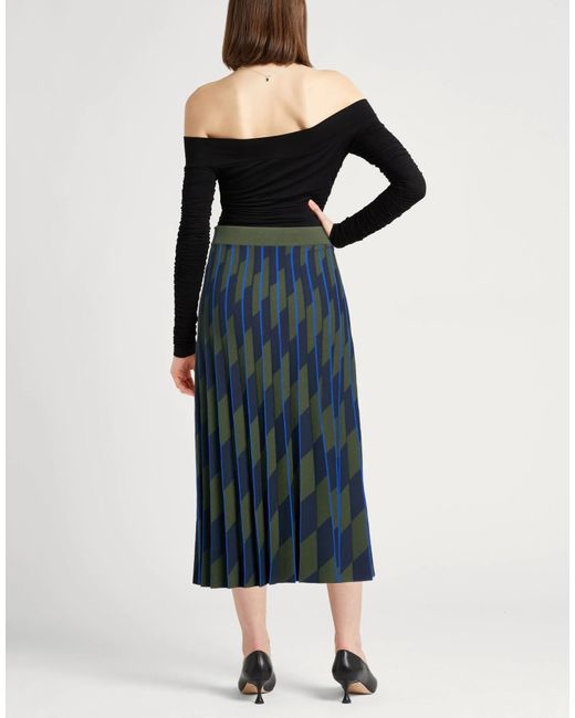 Tory Burch Blue Pleated Skirt