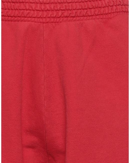 MM6 by Maison Margiela Red Solid Color Fleece Pants