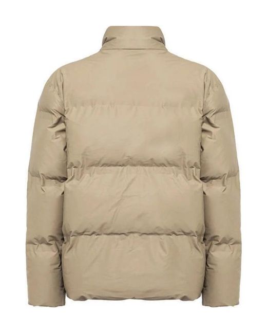 Rains Natural High Neck Zip-Up Puffer Jacket for men