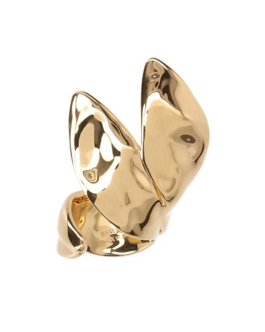 Balenciaga Metallic Polish Finished Ring